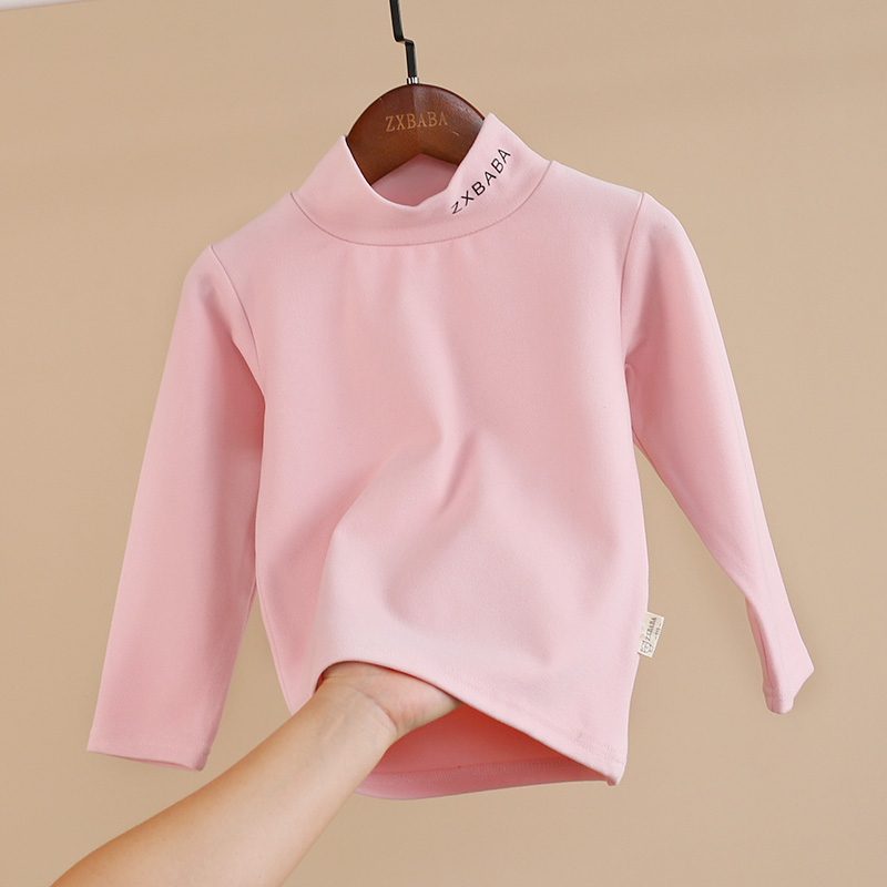 儿童磨毛德绒上衣男童半高领保暖打底衫宝宝女童中领厚长袖T恤潮,淘宝优惠券,粉丝福利购,淘宝优惠卷