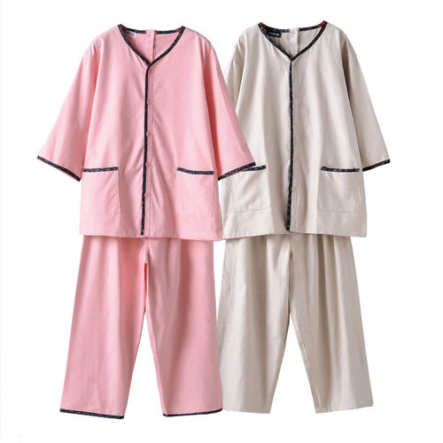 合逸衣 长款男女前后开衫艾灸服 按摩服 中医养生浴服理疗服 HK06 - 图3