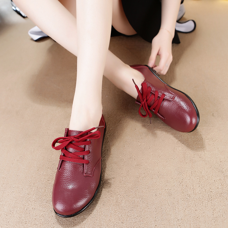 天天特价中老年休闲圆头真皮妈妈女鞋2017新款秋季大码单鞋女平底,淘宝优惠券,粉丝福利购,淘宝优惠卷