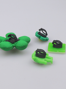 绿色珍珠花朵鞋带扣diy