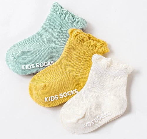 Детские осенние нескользящие летние тонкие носки для новорожденных