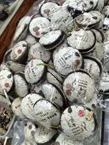 Brand logo can customize words cartoon small wallet template Hainan featured coconut shell handicraft coconut carving technique