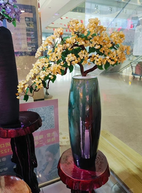 新做一批天然黄水晶迎客松招财摆件！招财进宝！事业辉煌