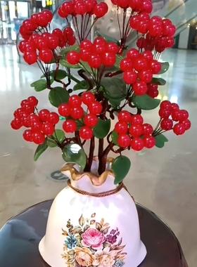 新做一批红果硕果累累摇钱树！ 花开富贵招财进宝