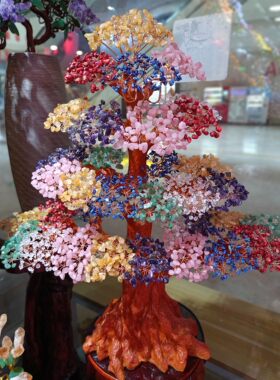 经典大气天然宝石，七彩不老松聚宝树！ 招财聚宝！事业顺遂