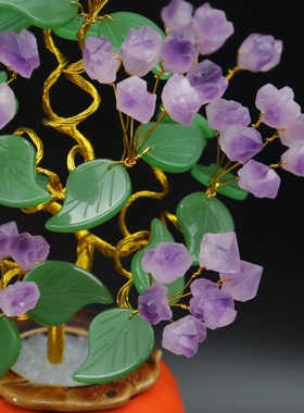 天然原矿紫水晶·事事如意招财摆件，寓意紫气东来、好运连连！