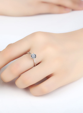 婚戒镀金开口韩版情侣戒指仿真