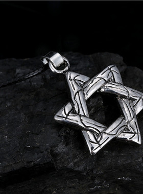 六芒星钛钢哥特式风男士首饰品