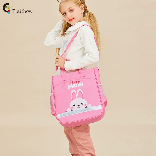 Сумка через плечо для школьников, милый кролик, портативный вместительный и большой ремешок для сумки, сумка для учебы, в корейском стиле