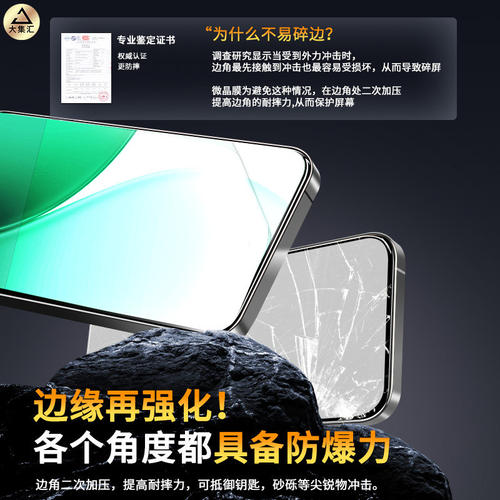 适用opporeno14钢化膜Reno13手机保护膜RENO8新款8pro+全屏覆盖rone7se抗蓝光rano6指纹14Pro贴OPPO防窥por - 图3