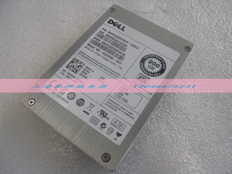 Dell 企业级SSD 200G  MZ-5EA2000-0D3  SATA 24XV8另有400g 1.6t - 图0