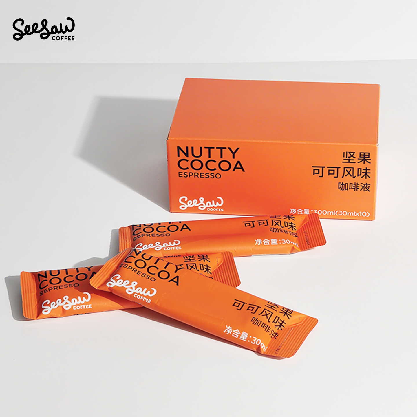 seesaw坚果可可无糖冷萃浓缩咖啡液30杯