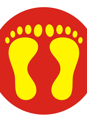幼儿园学员排队防水耐磨定点贴纸
