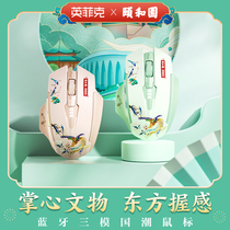 Infik A10 Summer and garden joint-style Bluetooth wireless mouse three-die typec rechargeable light-tone office 2167