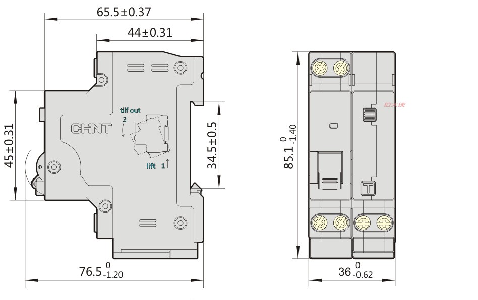 正泰漏电断路器家用空气开关带漏电保护空开漏保过载保护NXBLE-40