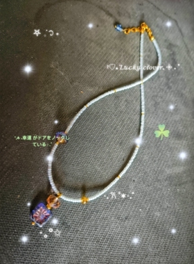 捷克琉璃搭配天铁链精致小众手工进口琉璃FGB米珠简约项链女