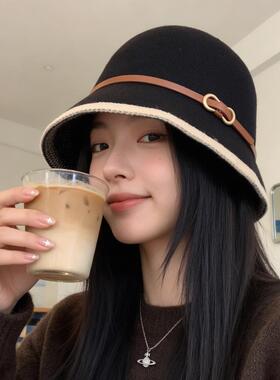 新款日系时尚女夏季旅游遮阳渔夫帽子出游度假可折叠沙滩帽显脸小