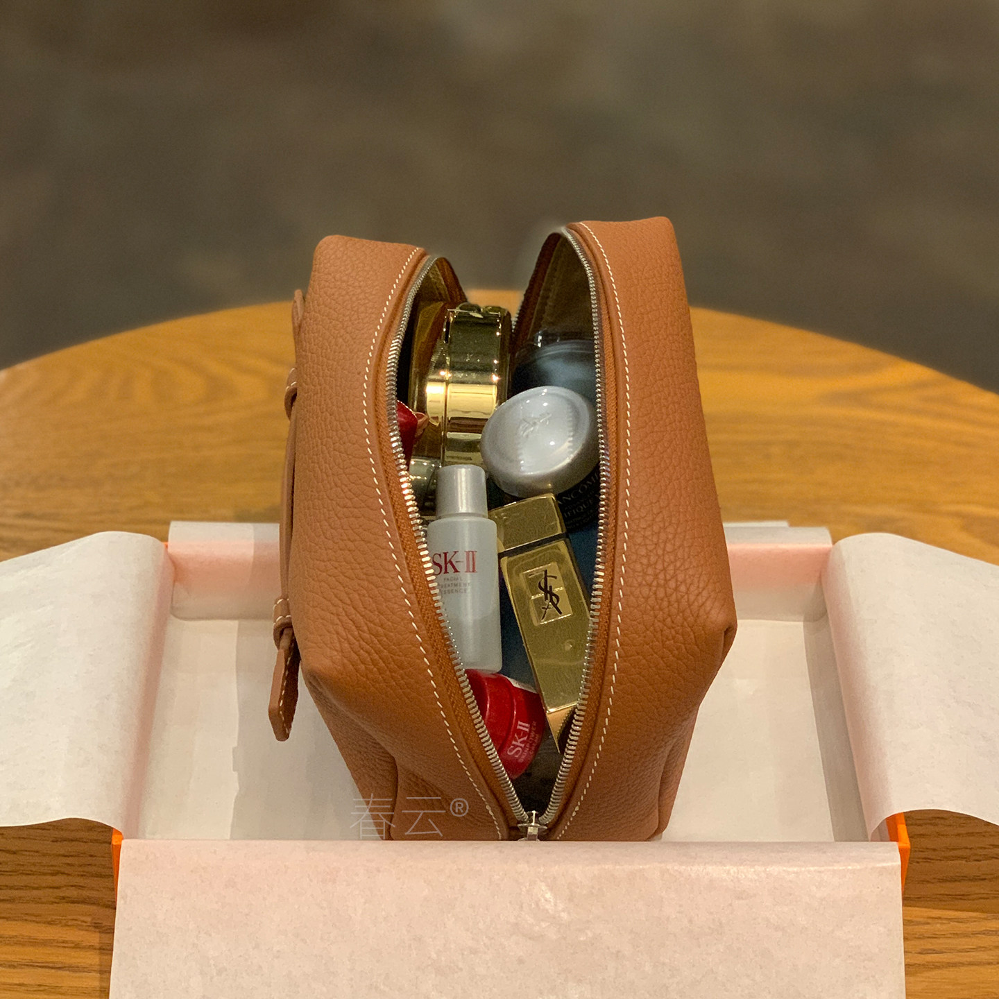 2026新款收纳化妆包手工蜡线牛皮手提小方包拉链手拿女包真皮小包,淘宝优惠券,粉丝福利购,淘宝优惠卷