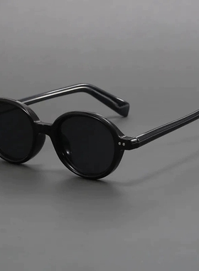 美式复古猫眼椭圆墨镜防晒拍照
