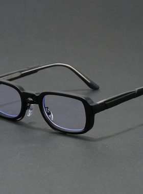 小众磨砂黑小框太阳镜防蓝光眼镜
