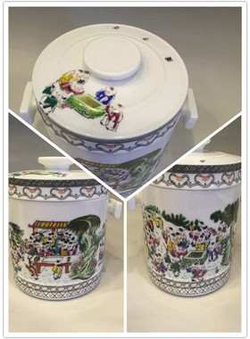 景德镇陶瓷器绘画储物罐包邮