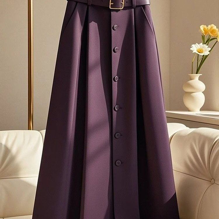 长款胖mm半身裙秋冬女裙子2025秋季新款大码a字裙包臀裙秋天长裙 - 图2