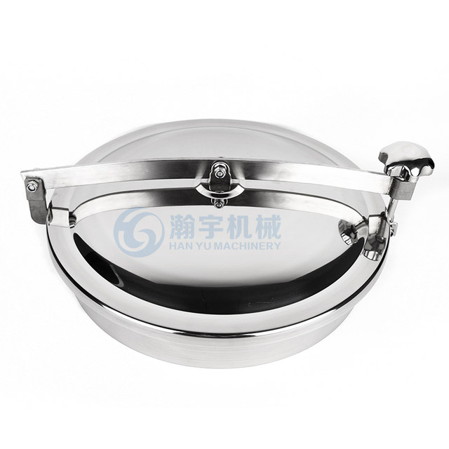 304316 stainless steel sanitary grade fast opening wine can manhole circular hole chemical pipeline and equipment manhole