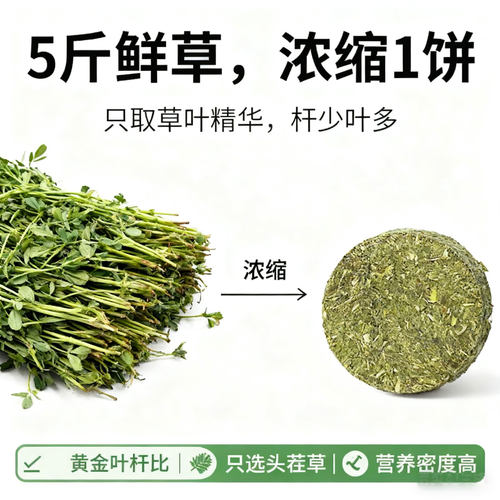 兔子磨牙草饼宠物磨牙草饼仓鼠磨牙龙猫豚鼠荷兰猪宠物兔磨牙零食 - 图1