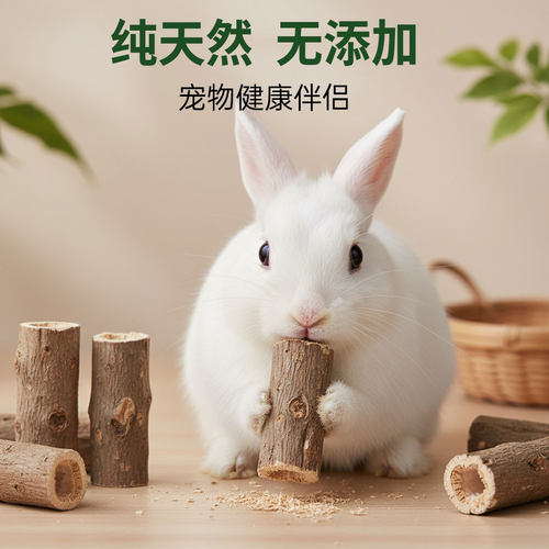 磨牙木瓜墩兔子龙猫荷兰猪零食烘干木瓜树墩磨牙棒鹦鹉鸟磨嘴玩具 - 图1