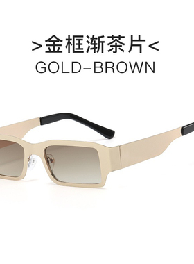 新款钢皮金属方形太阳镜赛博朋克网红同款墨镜嘻哈个性潮流太阳眼