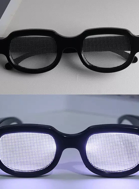 LED科技发光眼镜抖音柯南同款沙雕搞笑个性搞怪舞会表演夜店眼镜