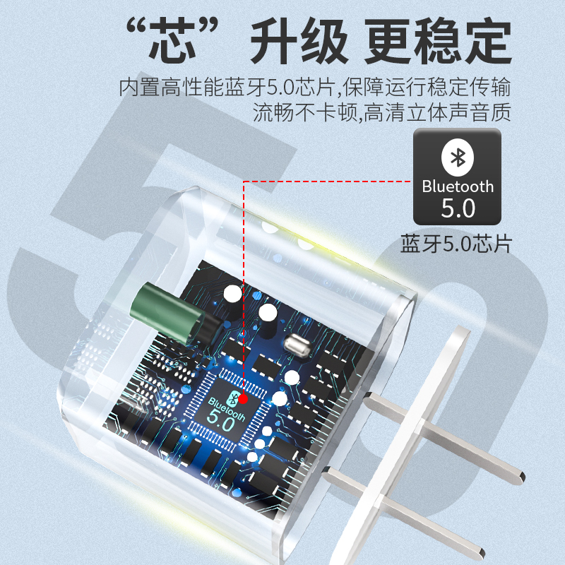 蓝牙接收器5.0适配器转音箱响aux接老式功放无线转接音频发射器