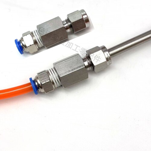 316不锈钢1/4 1/8卡套转6mm快插接头连接软管和硬管转接头变径 - 图2