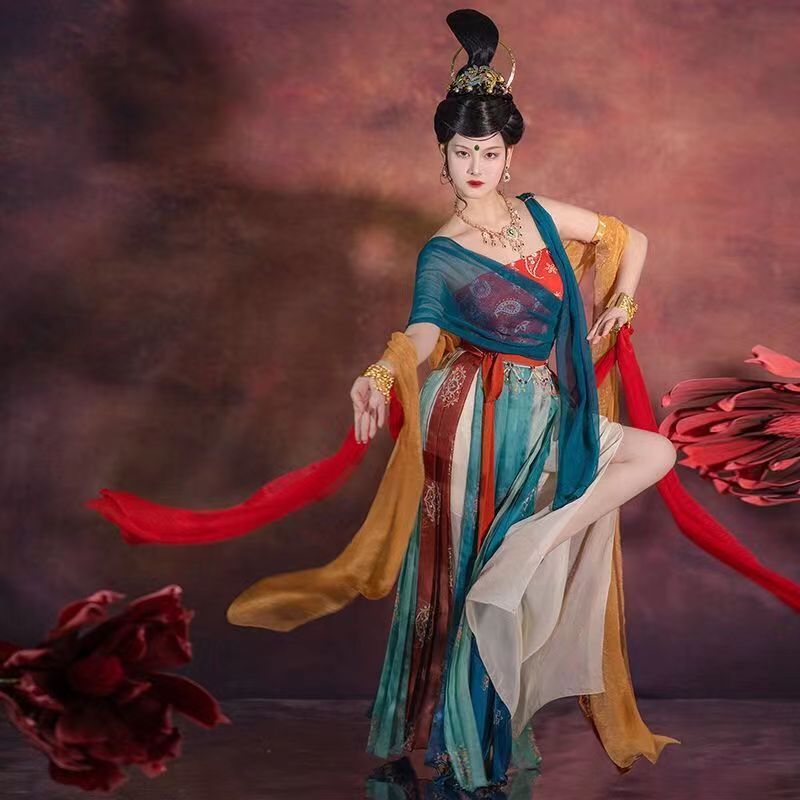 敦煌舞蹈演出服出租飞天异域风情超仙舞台表演元旦汇演年会古装 - 图0