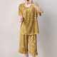 Summer new Chinese style cotton silk pajamas for women breathable short sleeves