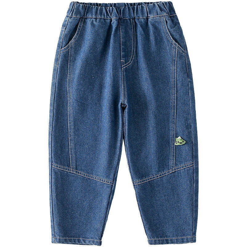 【软牛仔】棉花堂男童牛仔裤春季新款宽松休闲裤女童长裤儿童裤子,淘宝优惠券,粉丝福利购,淘宝优惠卷