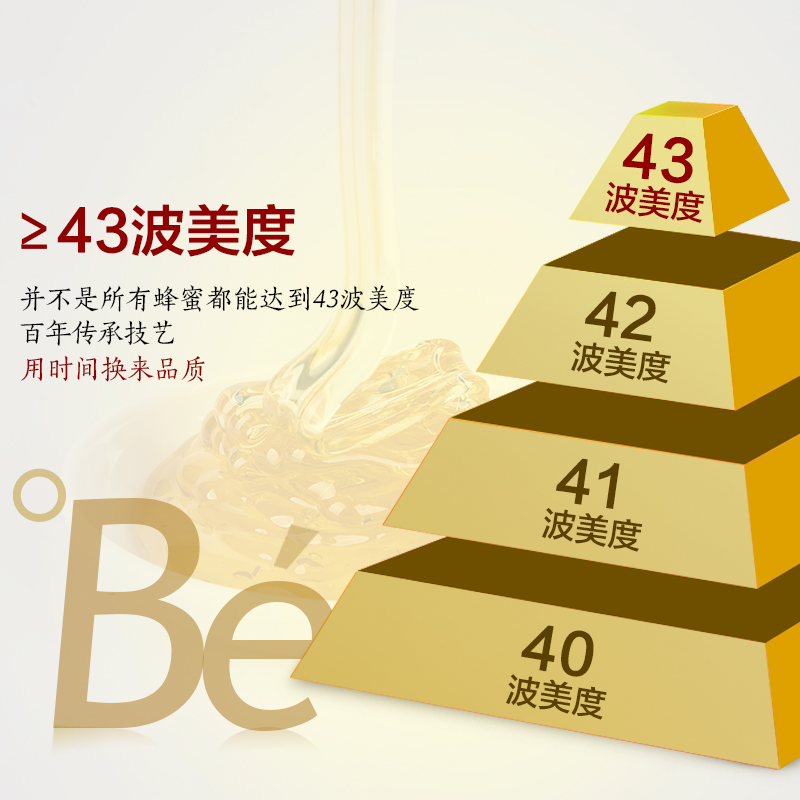百花官方旗舰店中华老字号百花荆花蜂蜜纯580g蜂蜜成熟蜜峰蜜0