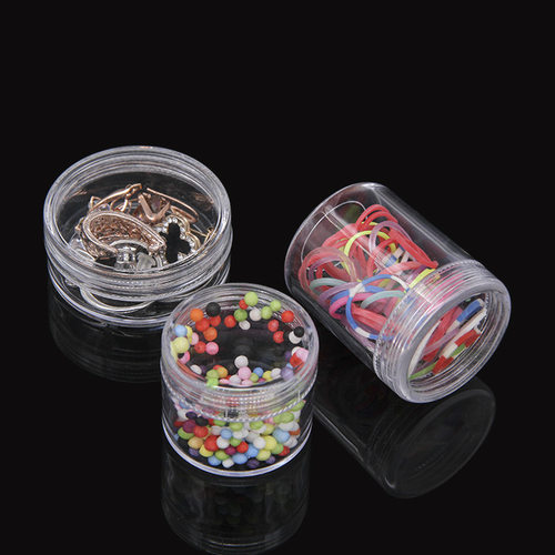 小塑料瓶带盖透明试用装面霜分装瓶迷你药膏盒子膏霜美甲瓶5g圆盒 - 图0