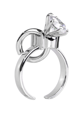 银镀金冷淡又不简单有趣活口戒指