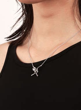 RAINKAWANG原创设计925银镀金镶嵌锆石独特闪星锁骨链上班超好搭