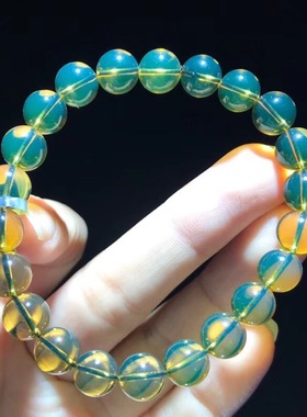 纯天然墨西哥蓝珀男女净水佛珠