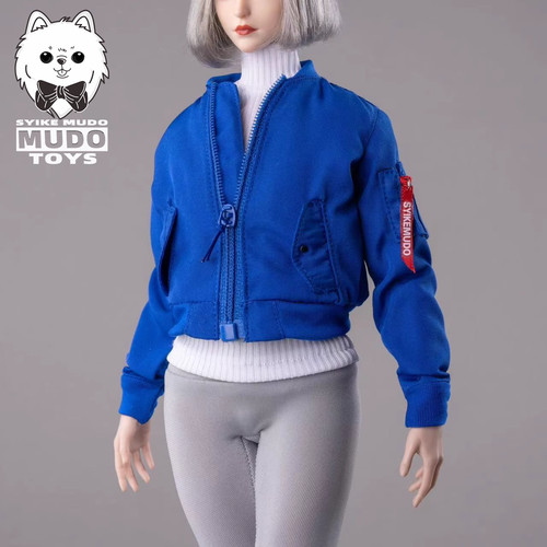 现货 1/6 CTC-010 女兵人飞行员夹克 充棉外套 潮流卫衣 服饰模型 - 图3