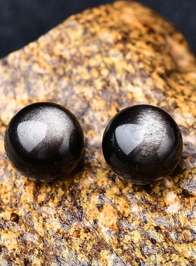 天然7A收藏级银曜石散珠子diy水晶手工饰品配件串珠材料单珠