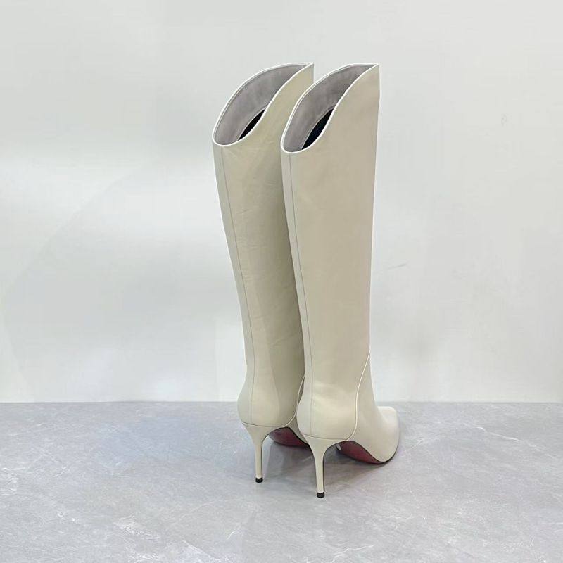 秋冬真皮时尚尖头套筒高靴细高跟气质百搭显瘦白富美长靴,淘宝优惠券,粉丝福利购,淘宝优惠卷