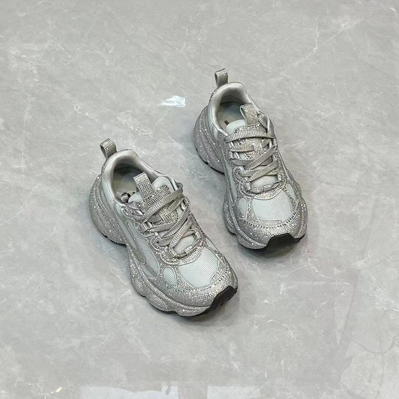 新款轻奢满钻时尚老爹鞋女厚底系带休闲深口单鞋透气网纱舒适百搭,淘宝优惠券,粉丝福利购,淘宝优惠卷