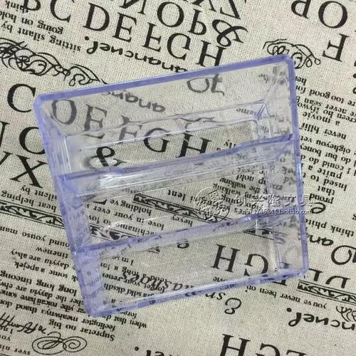 三格透明名片盒 名片座 名片夹 名片卡座 三格名片座 - 图1