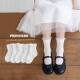ເດັກຍິງ Socks Summer ບາງສີຂາວຕາຫນ່າງ Lace Socks ເດັກຍິງນັກສຶກສາແບບເກົາຫຼີ Bow Princess Socks ກາງທໍ່ socks