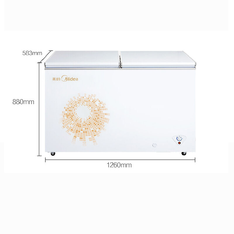 冰柜双温双室顶开门双层保温商用冷柜 269DKMA BCD 美 Midea 冰柜双温双室顶开门双层保温商用冷柜 269DKMA BCD 美 Midea