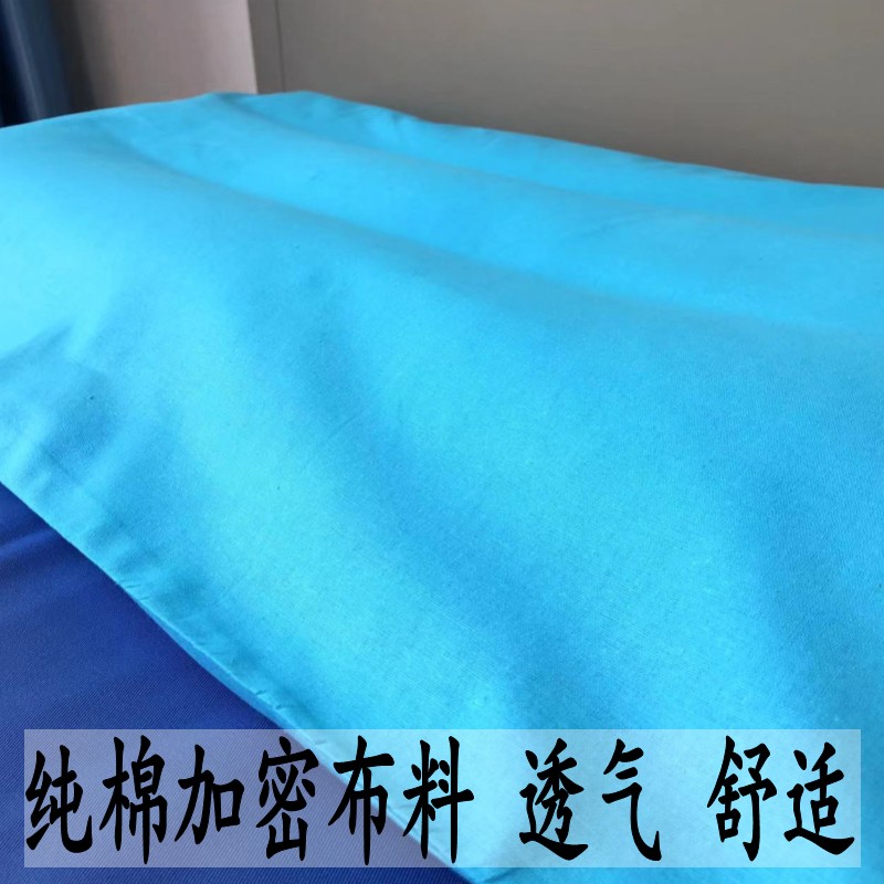 全棉军训军绿色橄榄色单人枕套枕头枕芯护颈枕荞麦壳枕头蓝枕头套 - 图2