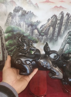 特价 泰山墨玉貔貅 天然墨玉雕刻 可带包装产自泰山 泰山发货